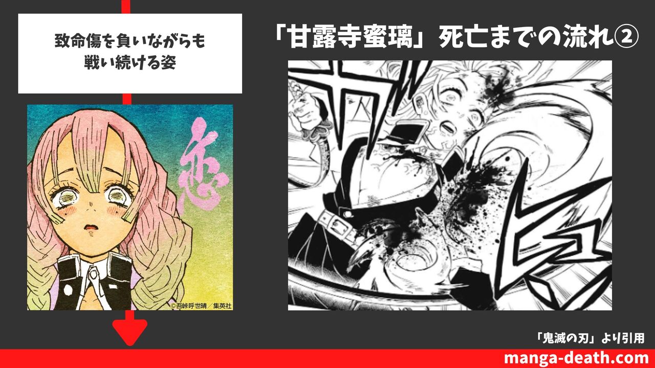 致命傷を負いながらも戦い続ける姿